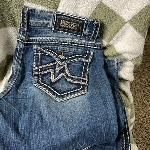 Miss Me Women's Distressed Blue Boot Cut Jeans